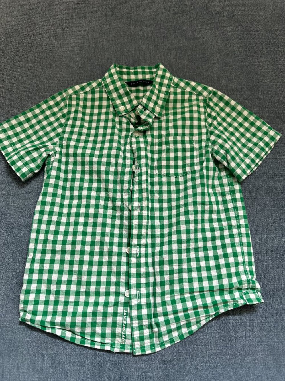 Janie and Jack Gingham Button Down